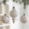 New 8 Styles Plastic White Gold Christmas Tree Pendant Luxury Ball Christmas Decoration Home Ornament Navidad Natal Gift