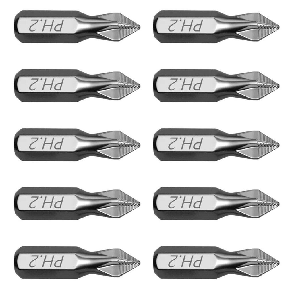 Pack Of 10 Antislip Impact Resistant 25mm Magnetic Screwdriver Bit For Wood Enhances Durability And Precise Home Repairs