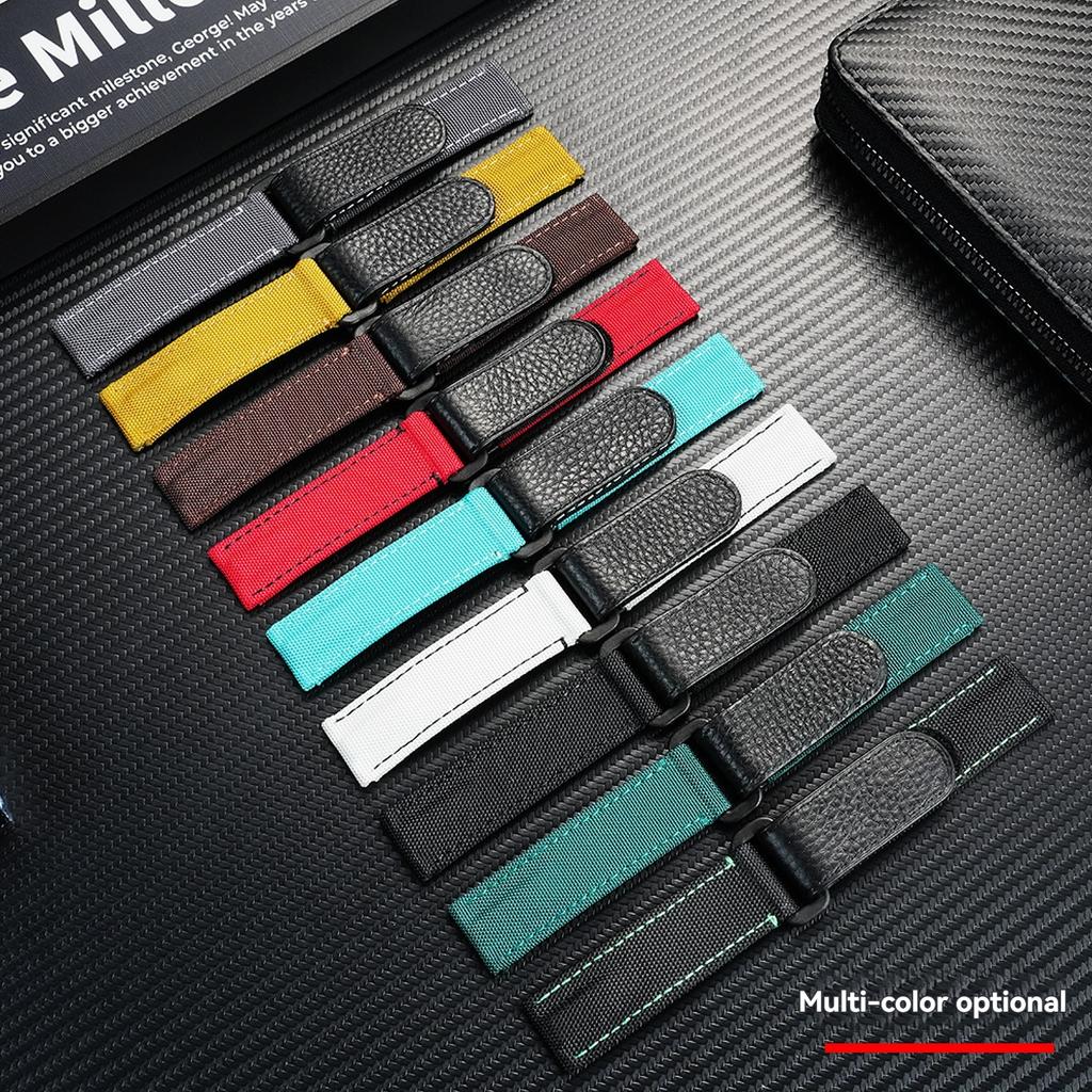 20mm Universal Nylon Watch Band For Tudor/Omega/Rolex/IWC/Tissot Daytona SUBMARINER Strap Cowhide bottom Wristband Accessories