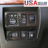 ABS Carbon Car Headlight Switch Button Cover Trim For Toyot-a Tundra 2014-