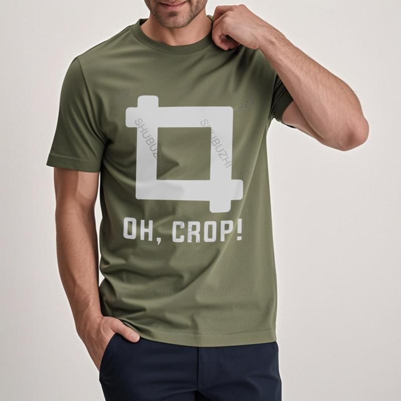 Men Cotton T-Shirt Summer Brand Tshirt Oh Crop Funny Picture Photographer T-Shirt Photography Instagram Photo 684 Brand