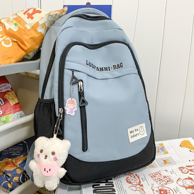 Children's Schoolbags Elementary School Students Junior High School Girls Splicing Backpacks High School Students College Students Backpacks