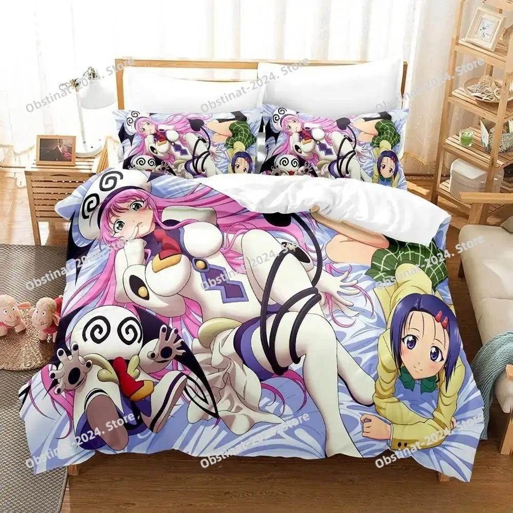 Anime Yami To LOVE Ru Bettwäscheset Bettbezug Bettset Steppdecke Kissenbezug Bettdecke King Queen Größe Jungen Erwachsene Heimtextilien