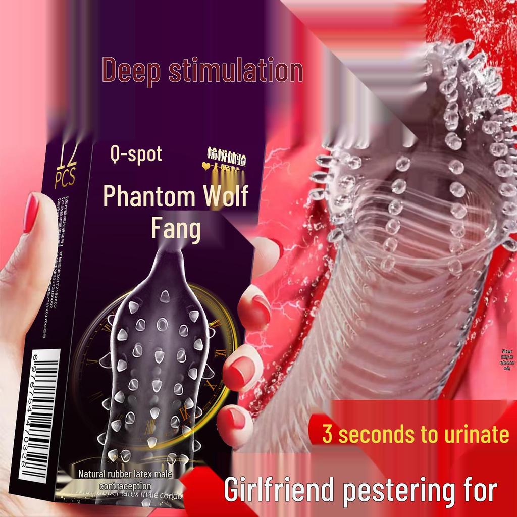 Q Point Ultra-Thin Stimulating Condoms with Clitoral Wolf Tooth Texture - Long-Lasting Safety for Couples.