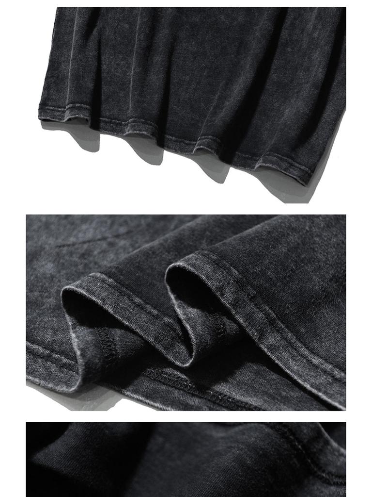 2024 Summer Washed Round Neck Loose Fit Plus Size Women's T-Shirt, Fits 80-200 lbs