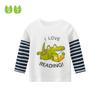 27Kids Autumn Children Fake Two-Piece Long-Sleeved T-shirt