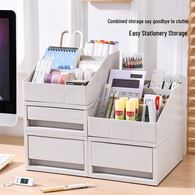 Schubladen-Stil Stapelbarer Schreibtisch-Organizer für Kosmetik & Schreibwaren