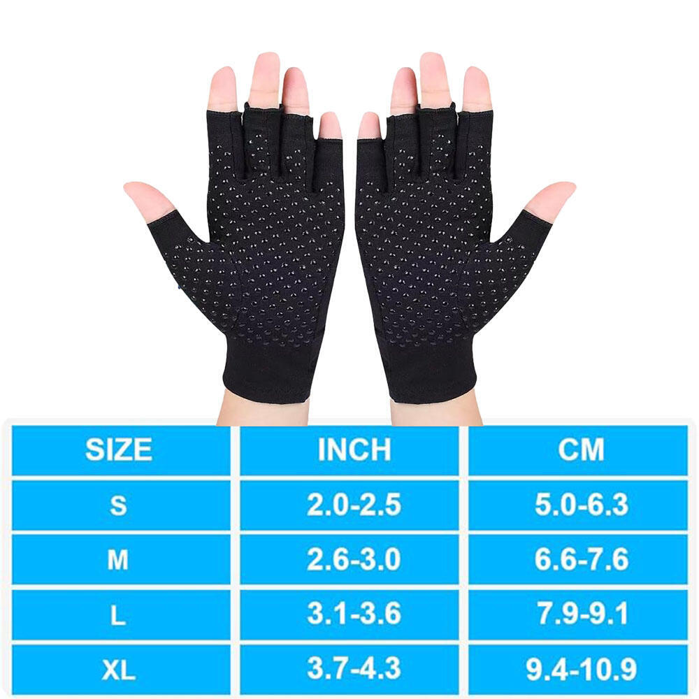 Half Finger Pressure Gloves for Relieving Arthritis Anti Slip Pain Relieving for Men and Women Washable Wrist Gloves Treatment