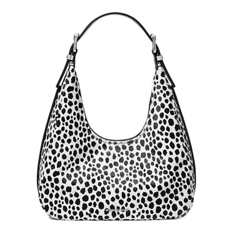MICHAEL KORS Nolita Silver Hardware Calf Hair Handbag Small Women s Black Combination чёрный
