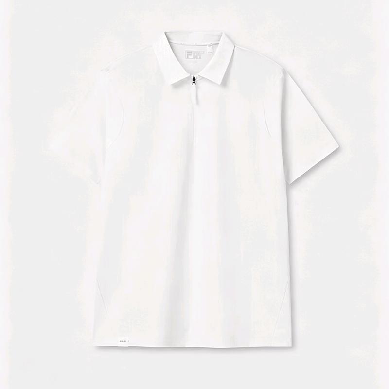 

FILA Men s Woven Short Sleeve Half-Zip Polo Shirt XL