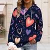 Womens Plus Size Hooded Sweatshirt White Drawstring Long Sleeve Loose Soft Casual Fashion Outfit