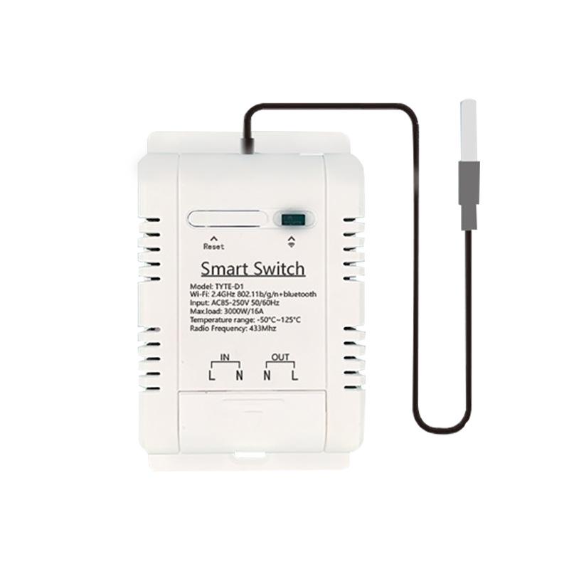 Graffiti WiFi Smart Power Temperature Switch with RF433, Remote Voice Alexa Control.