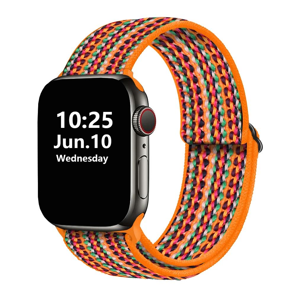 Loop Strap for Apple Watch Band 41mm 40mm 38mm 45mm 44mm 42mm Stretchy iWatch Series 8/76/5/4/3/2/1 Double-Layer Stretch Belt