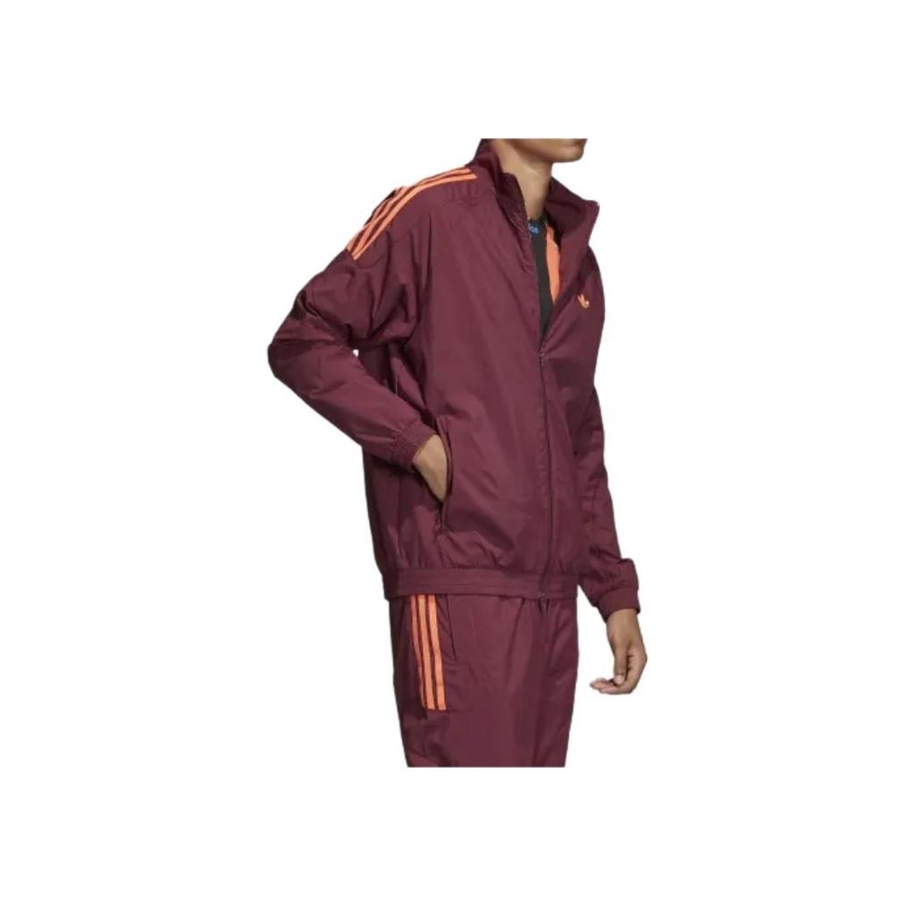 Adidas Originals Flamestrike Woven Track Top With Stripes Men Jackets Burgundy DU8132