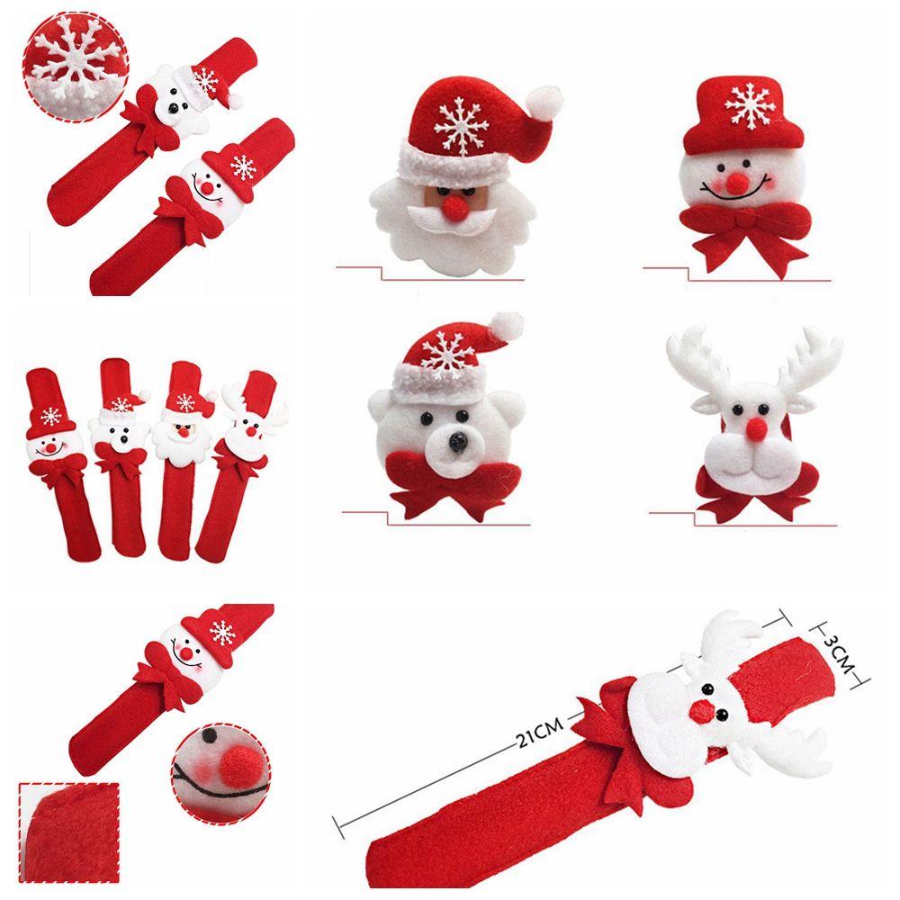 Bear Children Toys Xmas Gift Snowman Santa Claus Christmas Wrist Strap Patting Circle Bracelet