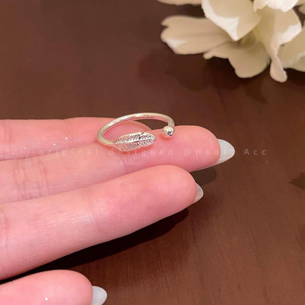 Stylish Silver Zircon Ring for Women - Light Luxury Open Design, Perfect for Index Finger
