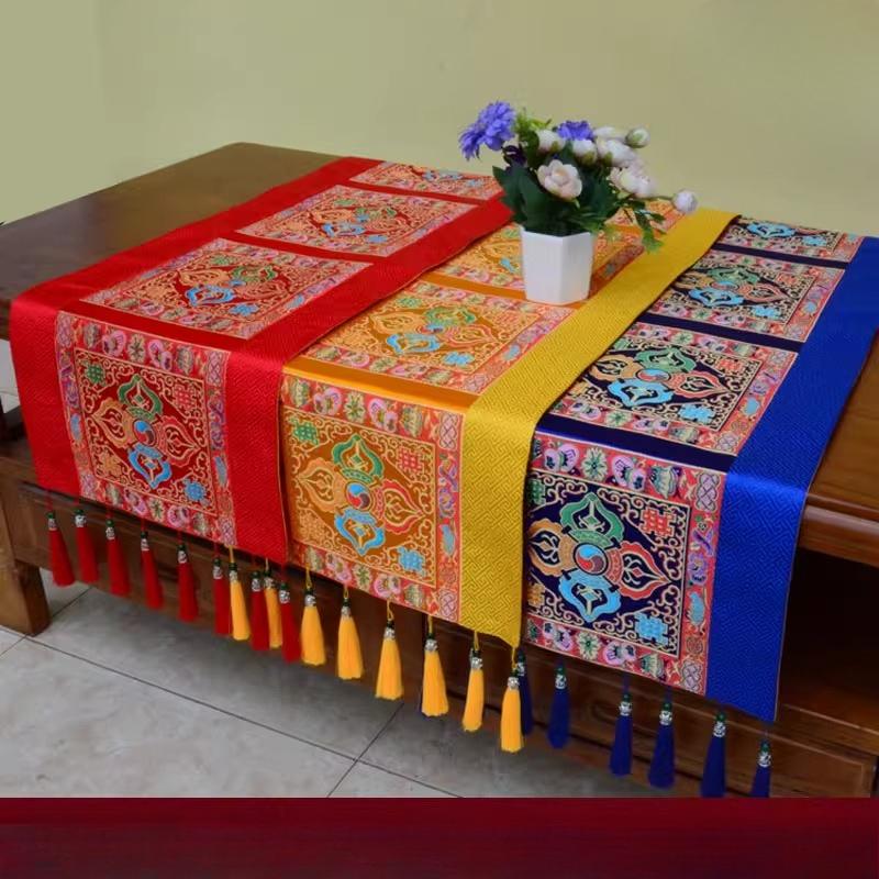 Tibetan-style Table MATS Zen-inspired Dining Tables Coffee Tables TV Cabinets Long Table Flags/classical Home Fabric Decorations