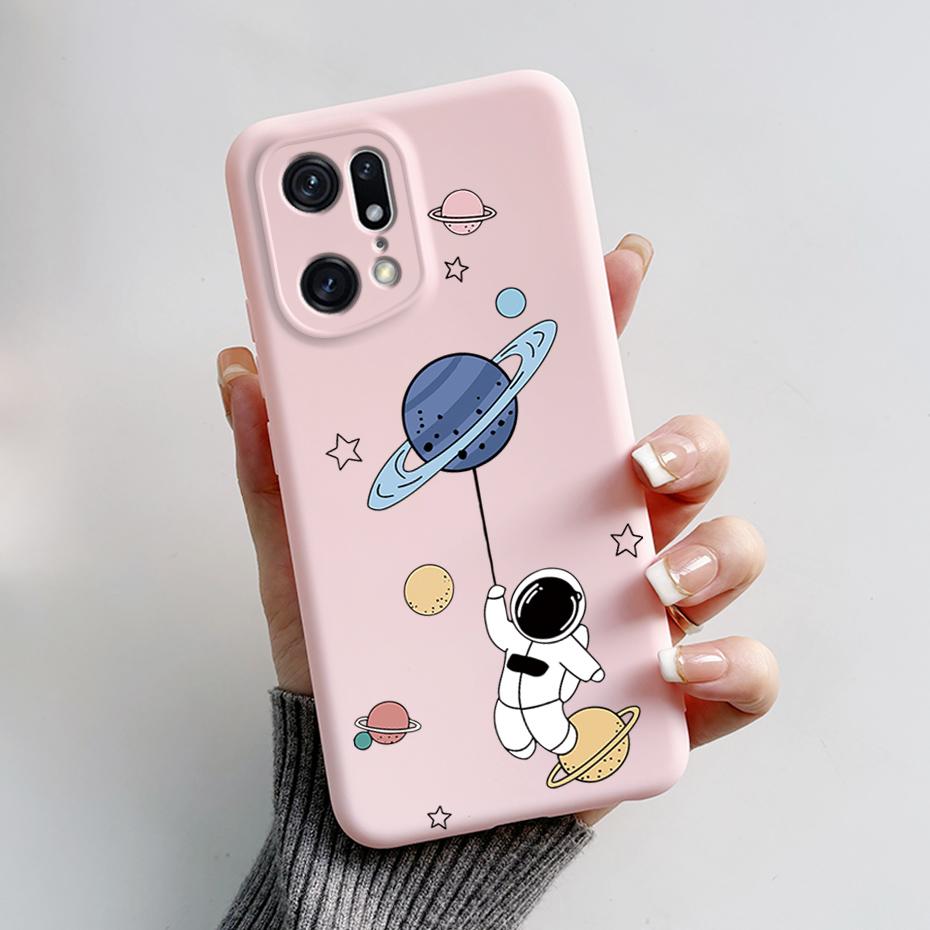 For Oppo Find X5 Pro Lite Phone Case Cute Astronaut Soft Slim TPU Silicone Back Cover For Oppo Find X 5 X5Pro X5Lite Bumper Capa