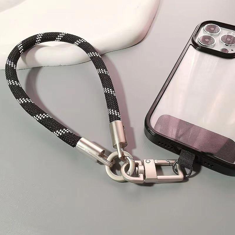 Popular Mobile Phone Lanyard Strong 8mm Nylon Rope Wrist Portable Keychain Bag Pendant Anti-loss Short