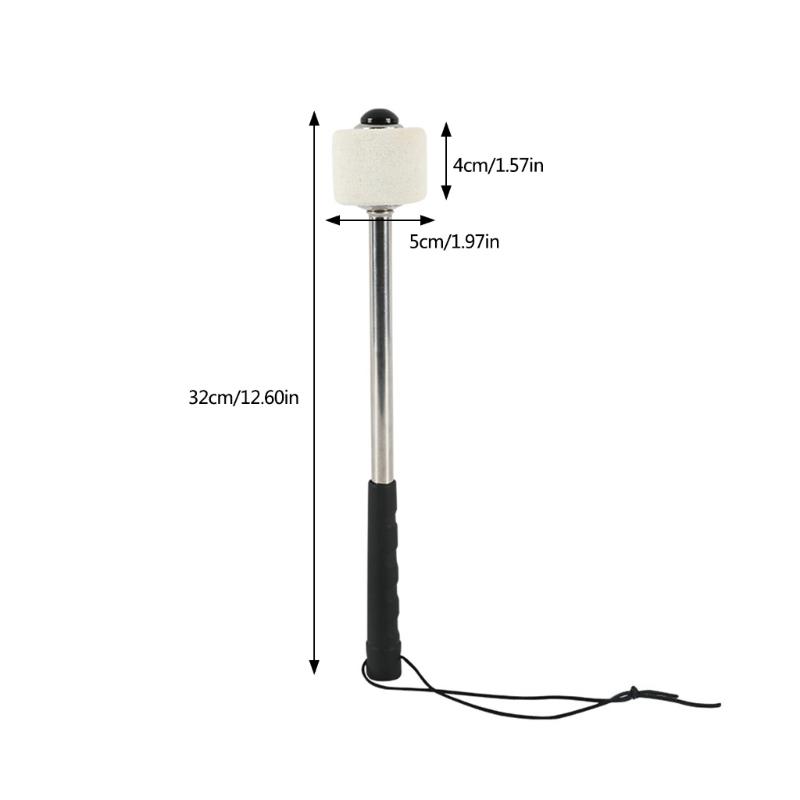 Snares Durm Hammer Professional March Bass Felt Head Drumsticks with Hanging Rope Percussion Sticks Drumsticks