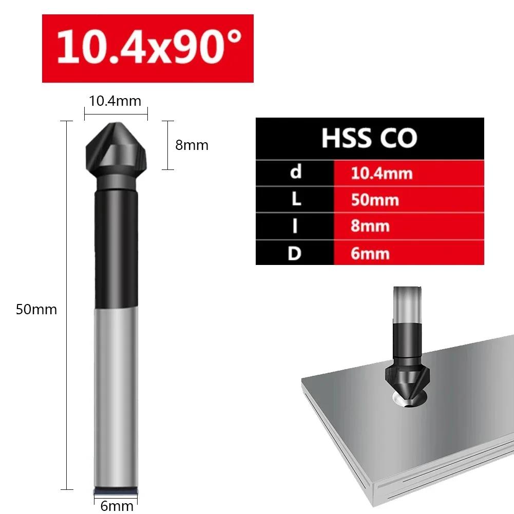 Tool Countersunk Drill Chamfering Tools Cobalt Drill Bit Gold TiAlN 1pcs 3 Flute Countersink Accessories Brand New