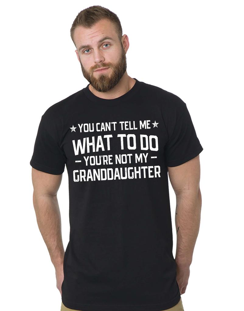 Men's Papa Grandpa T-Shirt Mens Womens Tees Top Grandfather Gift Tee You Cant Tell Me What To Do Tee
