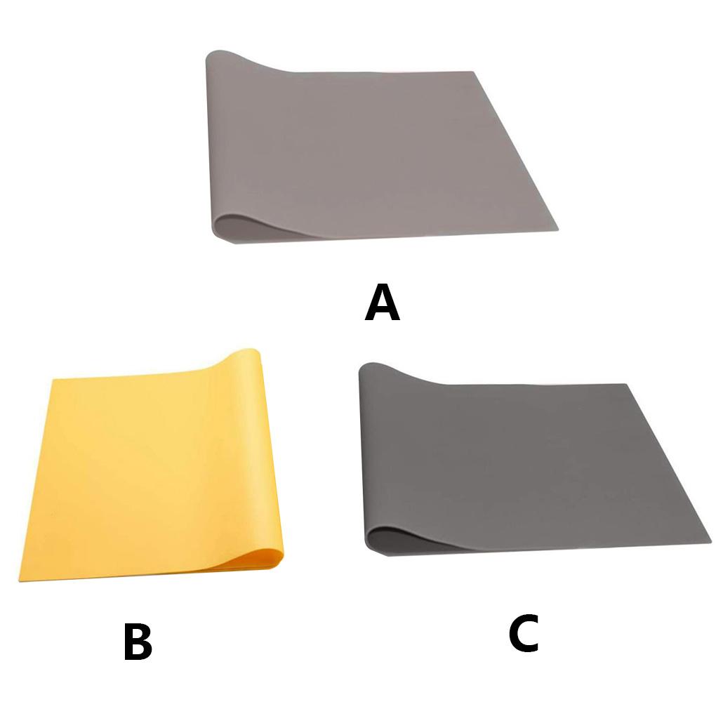 Placemat Portable Foldable Nonslip Heats-insulated Solid Color Household Student Children Place Mat Pad Accessories
