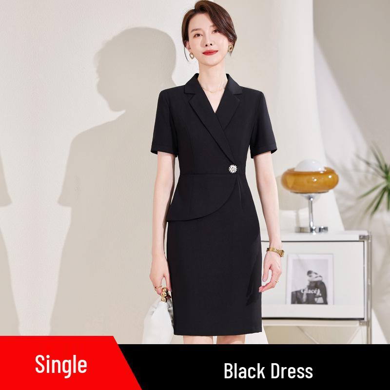 

Вдохновленное Хепберн профессиональное платье с акцентом на талии для женщин L чёрный