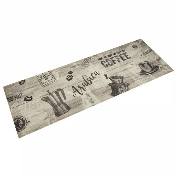 Coussin de chaise - vidaXL - Imprimé café - Gris - 100x50x7 cm - Lavable