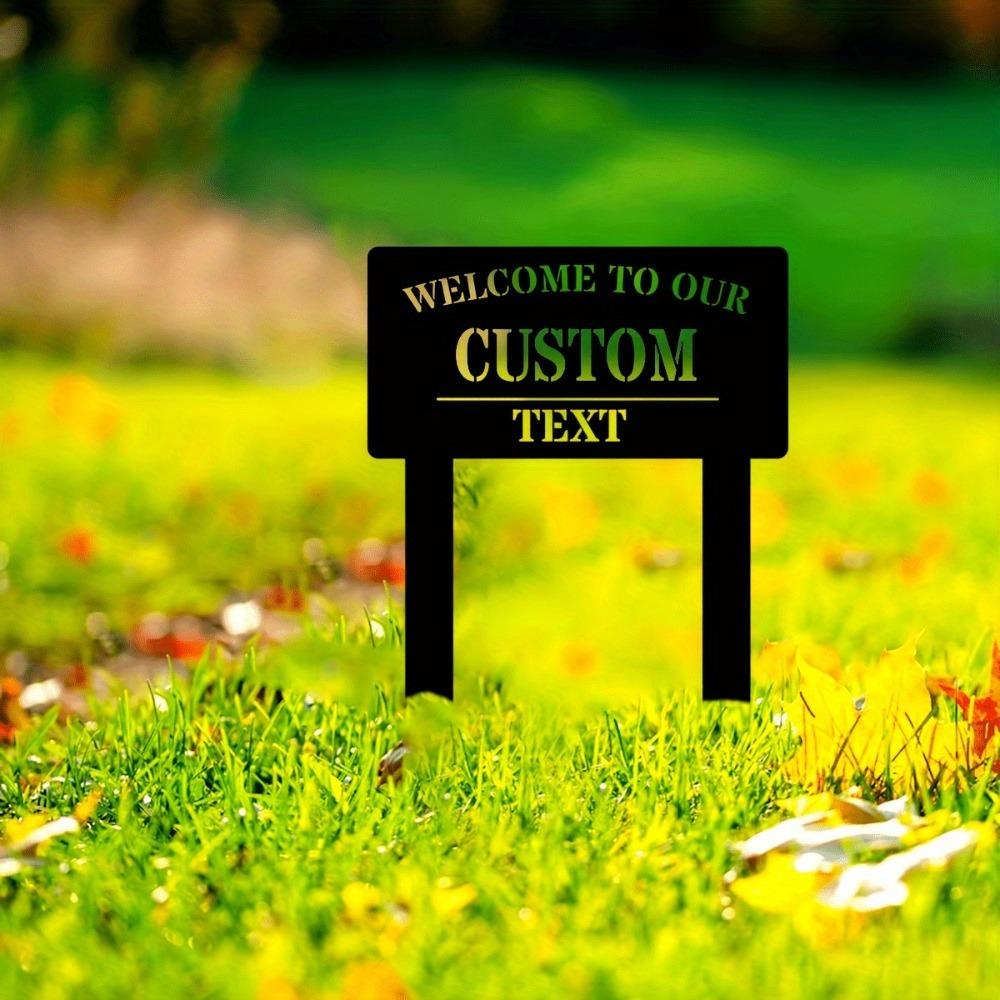 Metal Wall Art Decor, Garden Stakes Set, Weatherproof Yard Sign, Personalized Gift for All Seasons