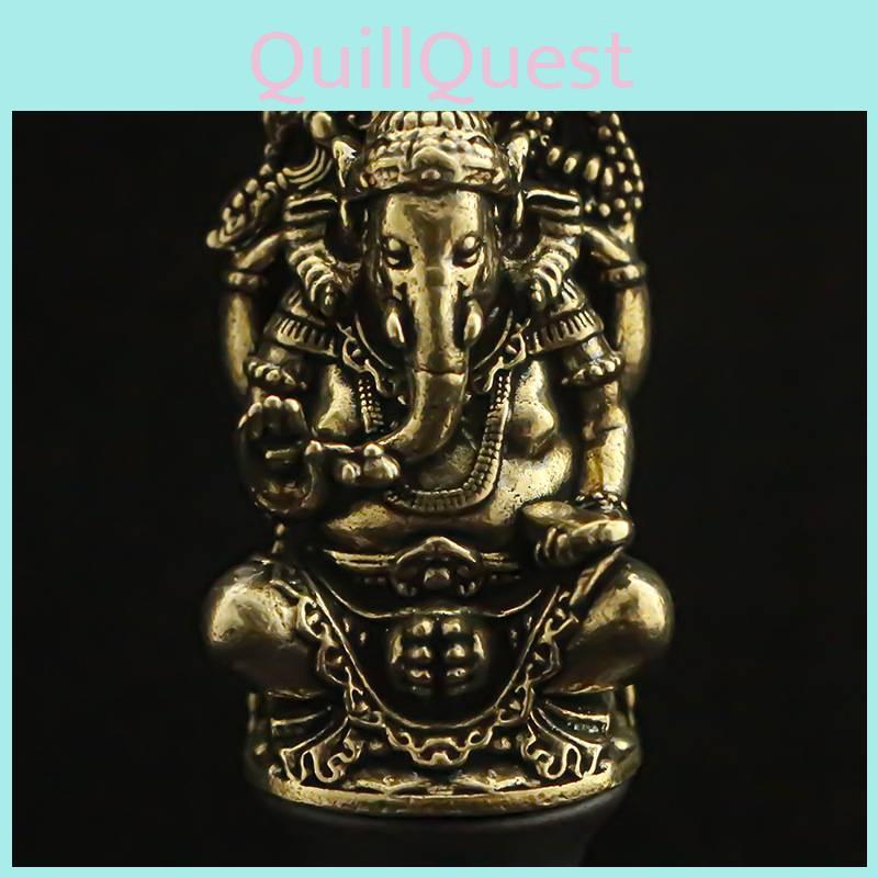 Lord Ganesa Sacred Brass Idol For Meditation Room And Spiritual Practice