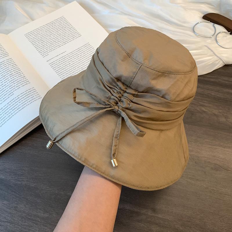 Quick-drying Bucket Hat Women's Spring and Summer Thin Breathable Big Brim Basin Hat Outdoor Travel Shading Sun Protection Hat