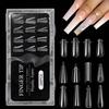 1pc Nail Art Stencil Mix Pack of 12 Designs, Paper-Free Finger Extension Crystal Nail Tips, Transparent Nail Film