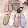 Sandale Melissa pentru Femei Stil Ins Retro Împletite Simple Sandale Romane de Vară