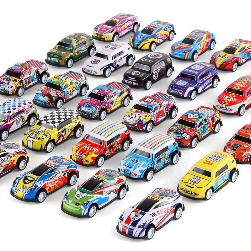 Children'S Puzzle 1:72 Pull Back Inertial Alloy Racing Simulation Sports Car Racing Alloy Car Model 30 Color Boxes