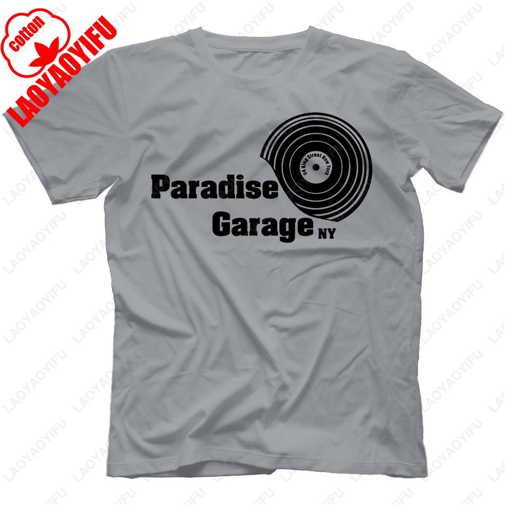 Paradise Garage TShirt Cotton Disco House Larry Levan Salsoul Chicago Summer Fashion Casual Regular Cotton Men Clothing S