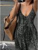 Spicy Leopard Print Backless V-Neck Spaghetti Strap Summer Dress - Elegant and Slim Fit