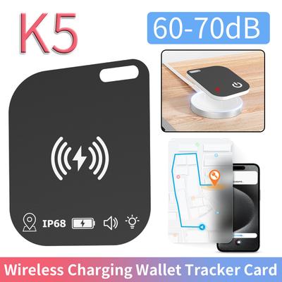 K5 Ultra Dünne Airtag Tracking-Karte Kabelloses Laden Smart Tag GPS-Ortungsgerät Anti-Verlust Geldbörsen-Tracker für Apple Find My Gerät
