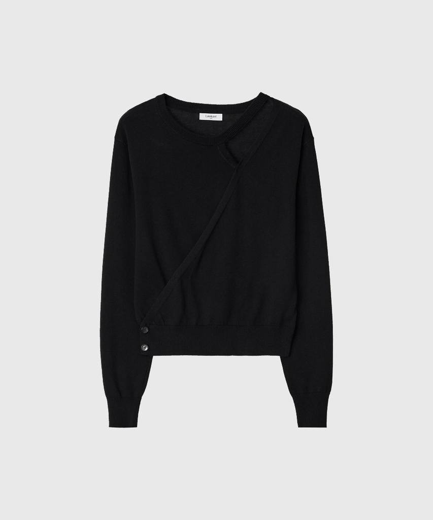 Lugkaeseuteu Karina Wool Layered Knit_Black