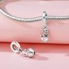 Beads Copper Charms Original Pink Tea Cup Claw Print Pendant Beads Fit Bracelet Jewelry Diy Women Gift Accessory