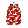 Poppy Pattern Backpack Hot Sale Daypack Large Capacity Children BookBag School Bag Shoulder Bags for Men Women
