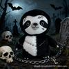 In Stock 25cm Hot Sloth Plush Doll Dark Series Toys Halloween Party Funny Atmosphere Decorations Birthday Christmas Gift Friends