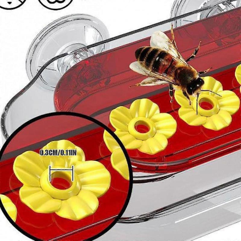 Kolibri Futterspender Mit 4 Anschlüssen, Kunststoff Halterung, Starke Saugnäpfe, Einfach Zu Reinigen Und Nachzufüllen