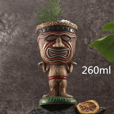 

260ml Ceramic Tiki Mug Creative Porcelain Beer Wine Mug Cup Bar Tools send as picture