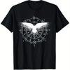 Norse Mythology Odin Raven Compass Vegvisir Rune TShirt 100 Cotton ONeck Short Sleeve Summer Casual Mens Tshirt Streetwear