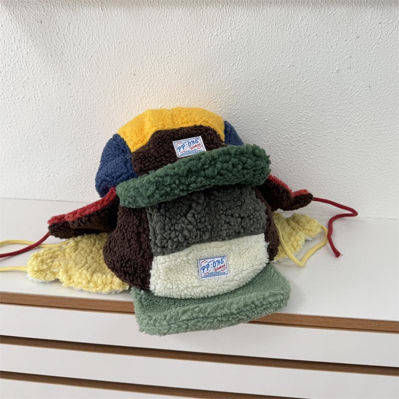 Niche frog eyes new plane wings five-piece hat Lei Feng hat women's autumn and winter warm, turn the eaves to protect the ears and protect the cold