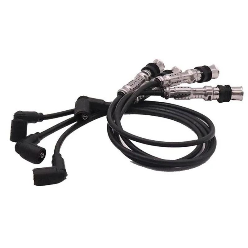 06A905409L Ignition Cable Set Lead Ignition Coil High Voltage Package for Vw Beetle Bora Golf Jetta Polo Sharon Skoda Seat