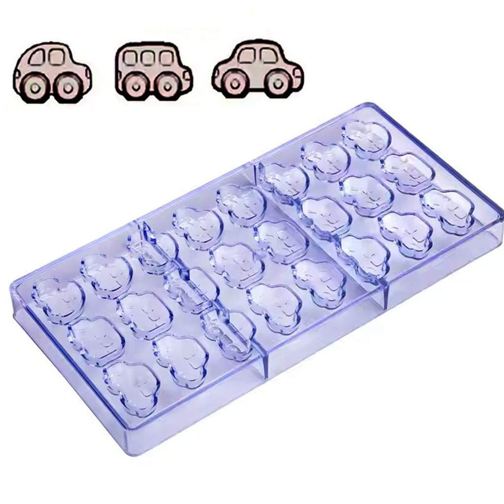 24 Cavity Car Designs Chocolate Molds Practical Nonstick Chocolate Plastic Molds For Handmade Chocolates and Dessert