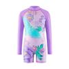 KIds Girls One-Piece Swimsuit Children's Outfits Girls Long-Sleeved Summer Swimwear Beach Rash Guard Shorts Swimming Suit 3-12Y
