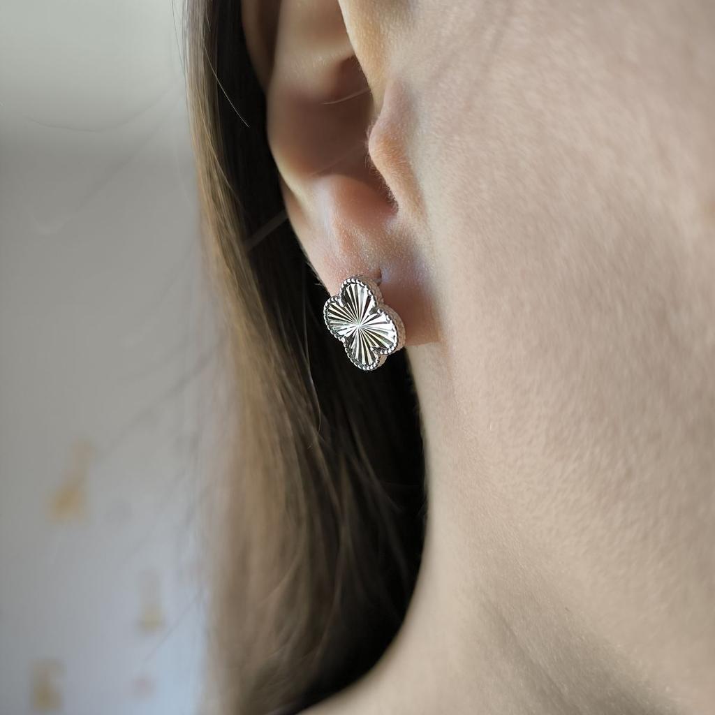 Серебряные серьги без камней (2183181)